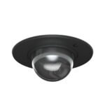 Dome camera mounting  accessory for recessed  installation into a wall or ceiling. Black