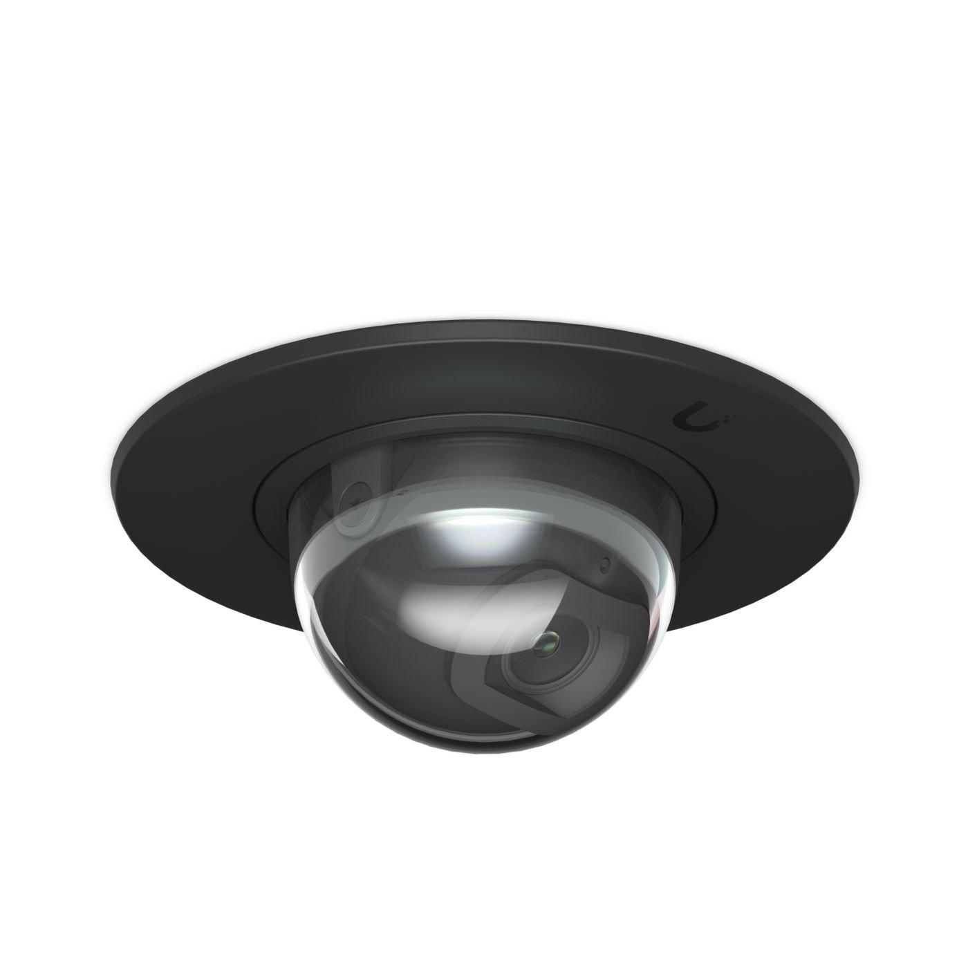 Img_35136514.jpg Dome camera mounting accessory for recessed installation into a wall or ceiling. Black - Image 1