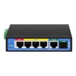 6-port 1000Mbps Intelligent  Industrial PoE Switch, 1*  1000Mbps uplink RJ45 port+1 *1000Mbps uplink SFP port - up to 120W PoE