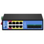 8-port PoE 1000Mbps  Industrial Managed Switch, 4  *1000Mbps SFP Uplink ports 1 * Console port