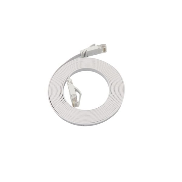 U/UTP CAT6A 5M White Flat  LSZH (TPE Jacket)