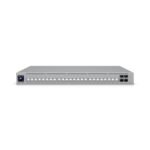 Professional-grade, Layer 3  Etherlighting switch with (2)  10 GbE PoE, (22) 2.5 GbE PoE, and (4) 10G SFP ports.