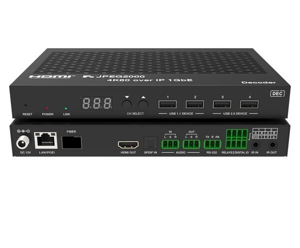 AV over IP 4K60Hz JPEG2000  Video wall / Matrix - Decoder