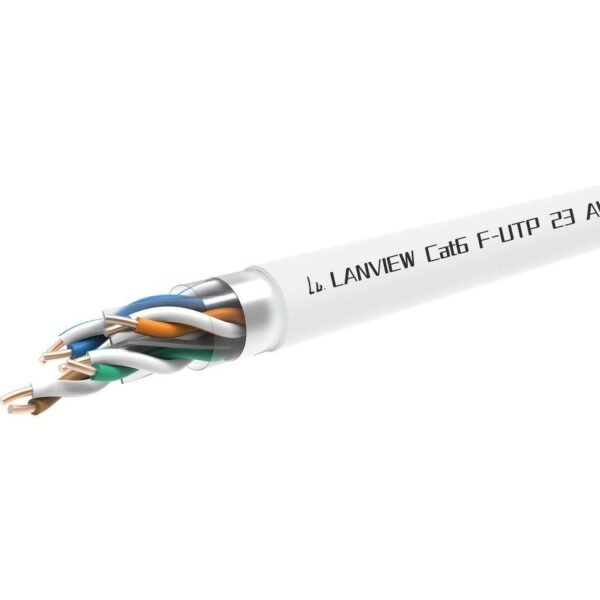 Cat6 F-UTP Network Cable  4x2xAWG23 LSZH white 305m