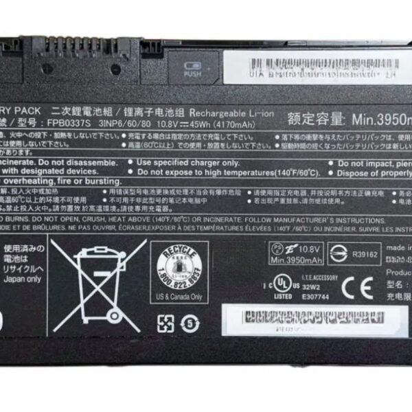 Laptop Battery for Fujitsu  44.82Wh 10.8V 4150mAh