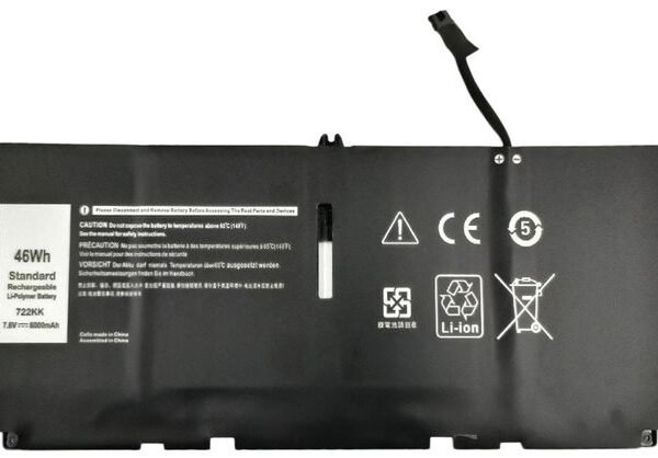 Laptop Battery for Dell  45.60Wh 7.6V 6000mAh 46Wh  Li-Polymer 7.6V 6000mAh for DELL XPS 13 9300, XPS 13 9300 2020, XPS 13 9300 i5