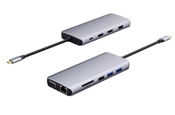 eSTUFF ES623009 interface hub Grey