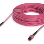 Indoor OM4 multi-mode fiber  patch cable with MPO-12 Type  B UPC connectors designed for 100G applications. 30M