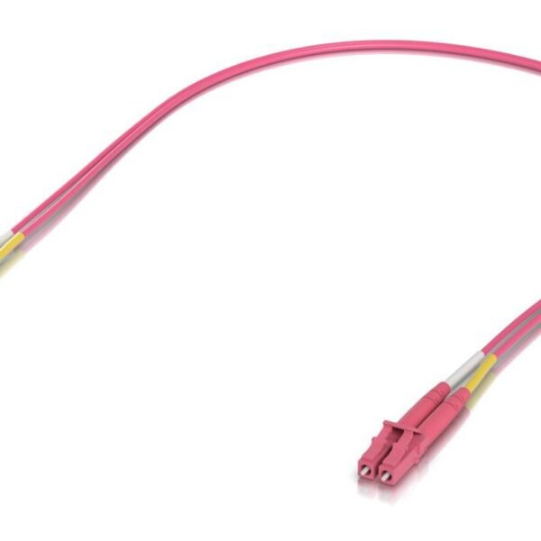Indoor OM4 multi-mode fiber  patch cable with duplex LC  UPC connectors. 0.5M, 50 pack