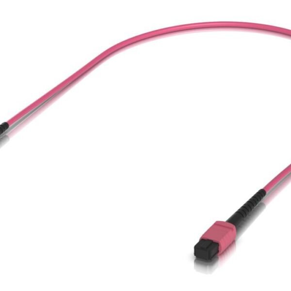Indoor OM4 multi-mode fiber  patch cable with MPO-12 Type  B UPC connectors designed for 100G applications. 0.5M, 10 pack
