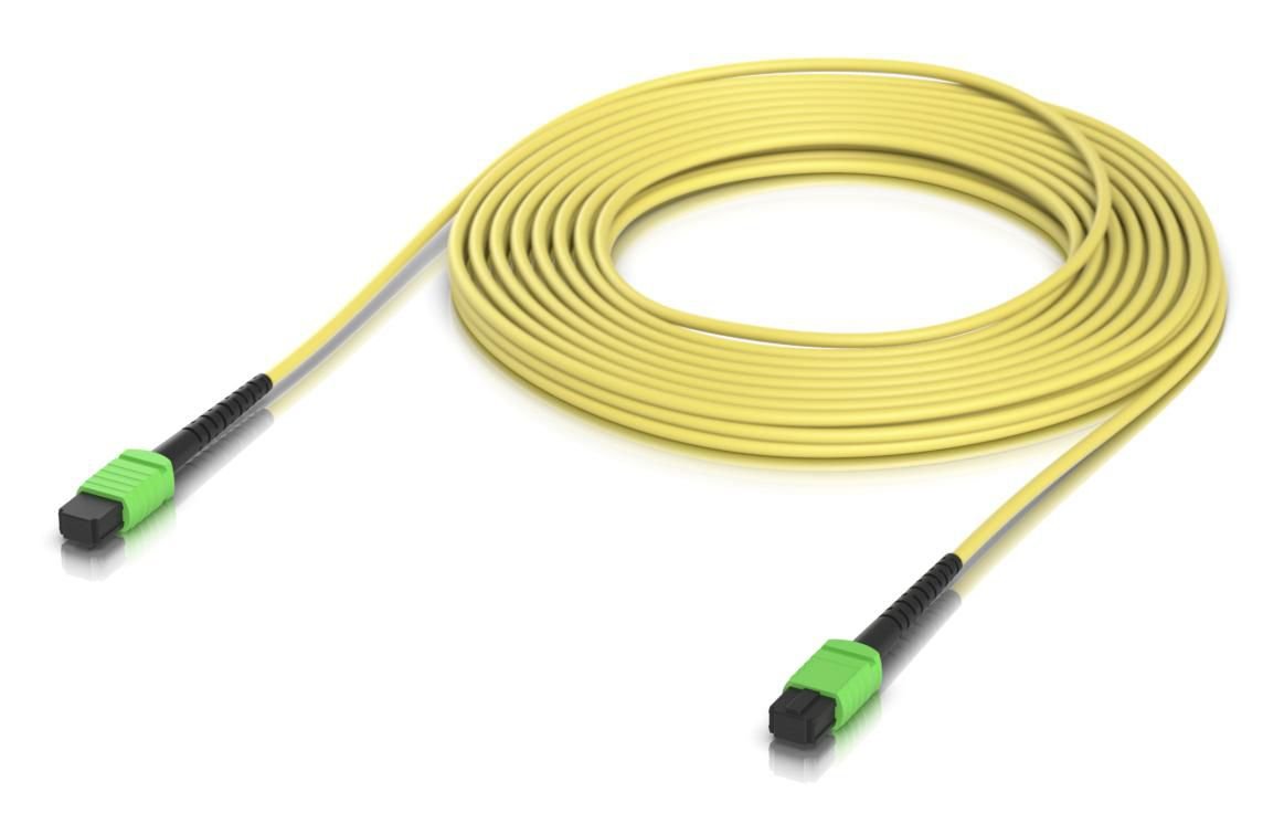 Img_35800334.jpg Indoor OS2 single-mode fiber patch cable with MPO-12 Type B APC connectors designed for 100G applications. 10M - Image 1