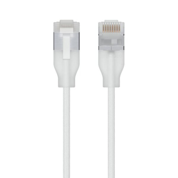 Ultra-thin braided shielded  RJ45 patch cable, designed  and optimized for 10 GbE networking. 0.15M-W-24