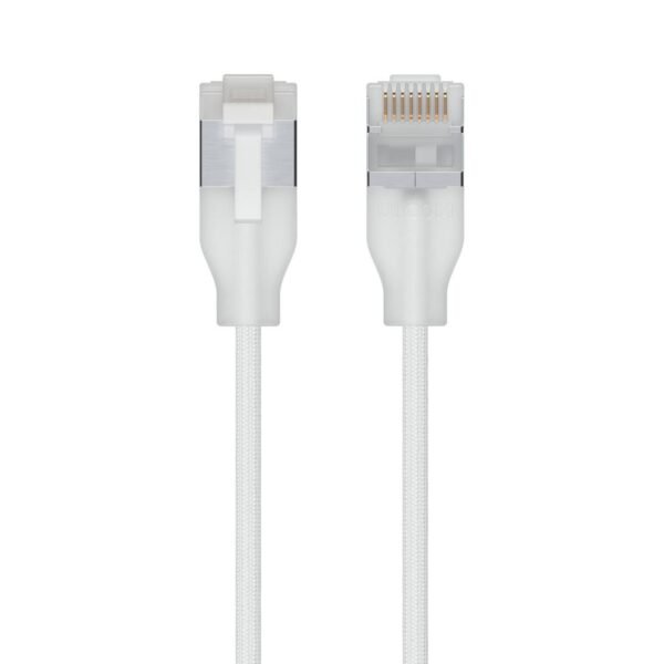 Ultra-thin braided shielded  RJ45 patch cable, designed  and optimized for 10 GbE networking. 0.15M-W-24