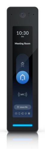 Third-generation,  indoor/outdoor NFC reader and  intercom with Apple Touch Pass support. Black