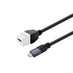 Keystone White USB-C female  to USB-C male 2m