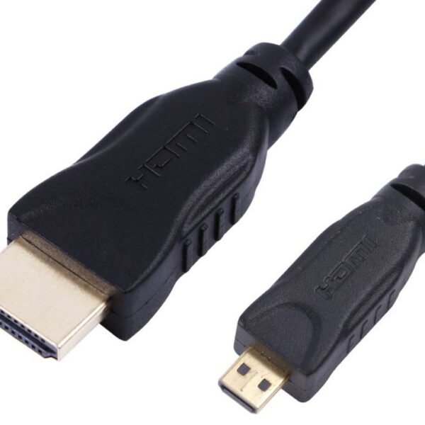 4K HDMI A-D cable, 1m Gold plated connector with  ethernet & double shielding. 4K@60Hz