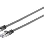 U/FTP CAT6A 2M Black Flat Unshielded Network Cable, PVC, 4x2xAWG 30/7 CU