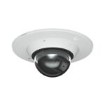 Dome camera mounting  accessory for recessed  installation into a wall or ceiling, white