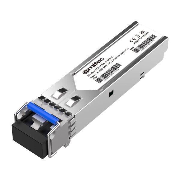 Small Form Factor LC Duplex Pluggable (SFP) transceiver data link up to 10KM in 9/125um single mode fiber