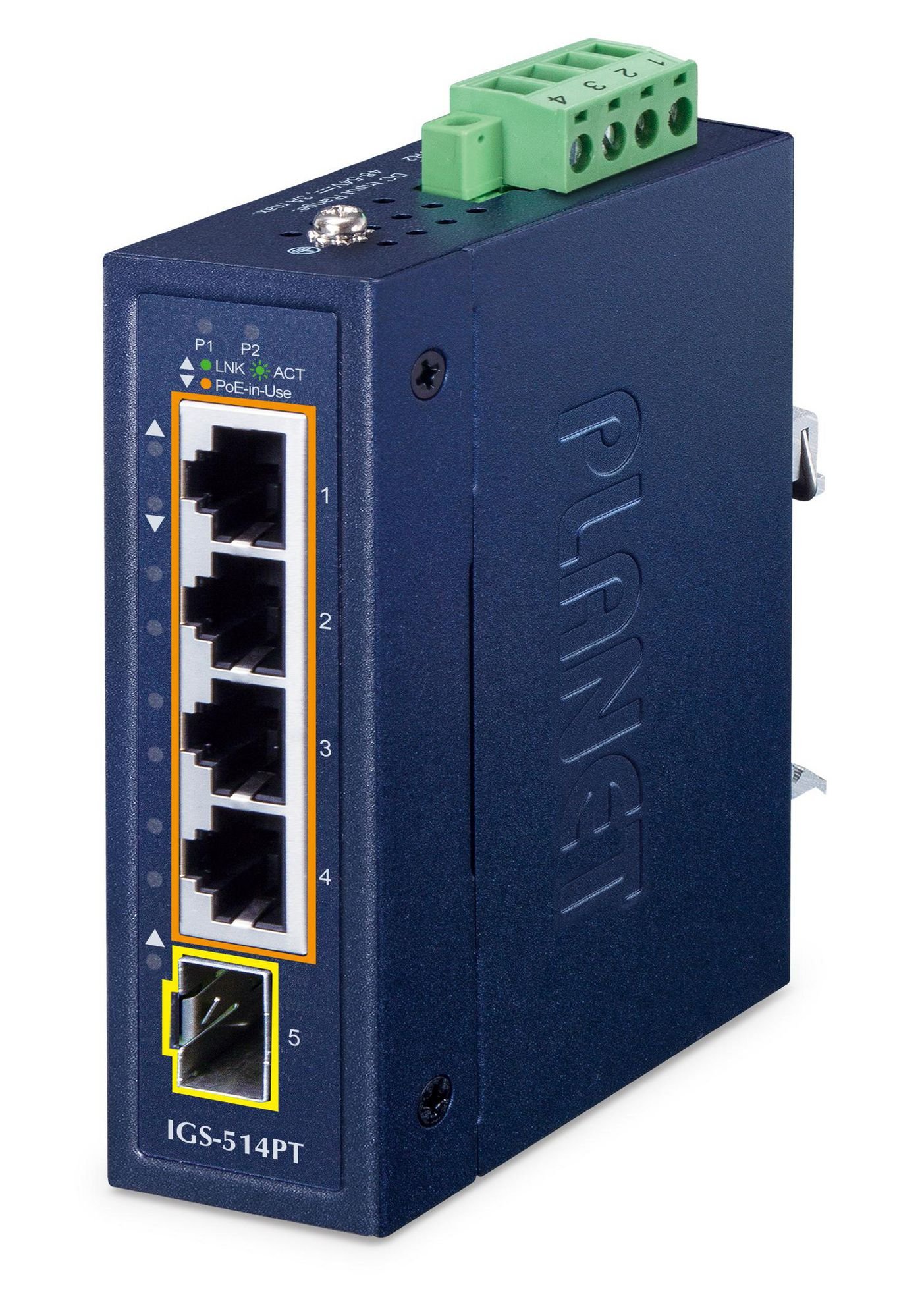 Img_35939333.jpg IP30 Compact size 4-Port 10/100/1000T 802.3at PoE + 1-Port 100/1000X SFP Gigabit Ethernet Switch - Image 1