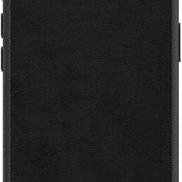 INFINITE (GRS) RIGA iPhone  17e/16e Black Cover.  Material: Material: 51% GRS polycarbonate and 42% recycled recycled silicone