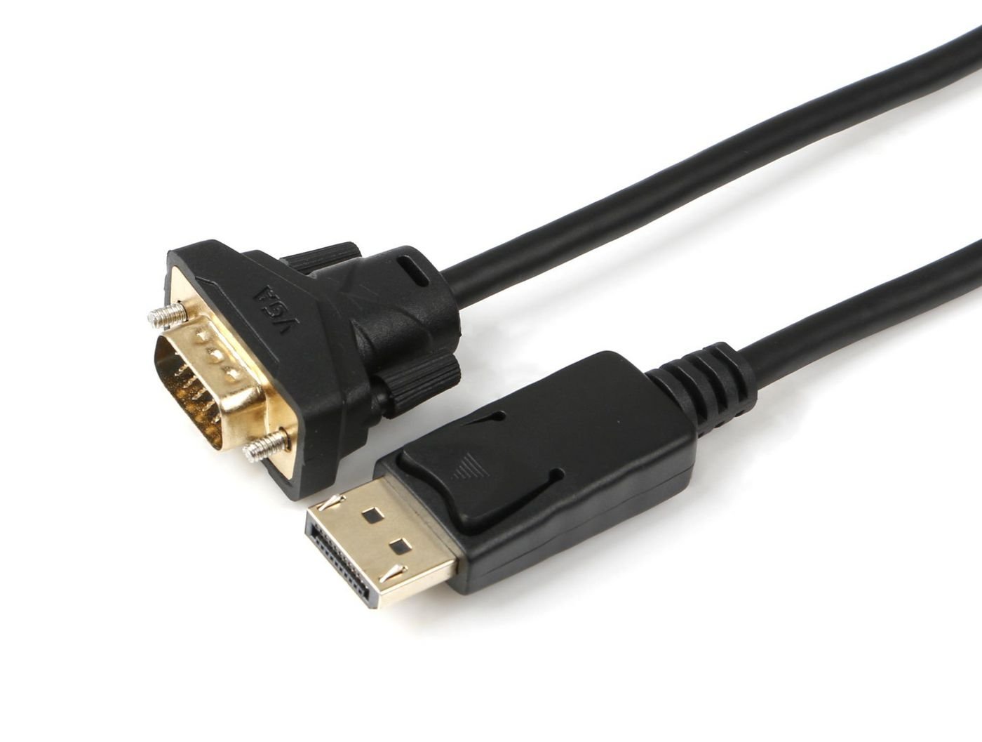 Img_36064386.jpg Displayport to VGA Cable 3m Displayport version 1.2, Black Supports (1920 x 1080P) - Image 1