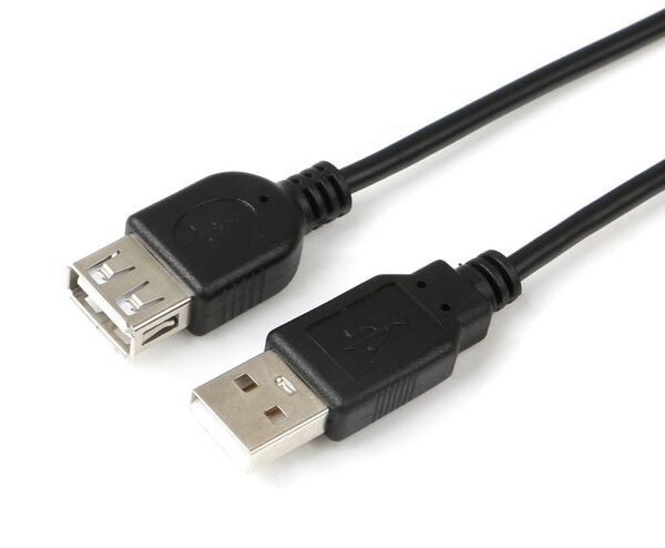 USB2.0 Extension A-A 0,3m M-F Black, Hi-Speed cable Max. Transmission rate : 0.48 Gbit/s