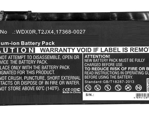 Laptop Battery for Dell  41.61Wh 11.4V 3650mAh 41.61Wh  Li-ion 11.4V 3650mAh Black, Dell INS 13MF PRO-D1708TS, INS 13MF PRO-D1508TS,