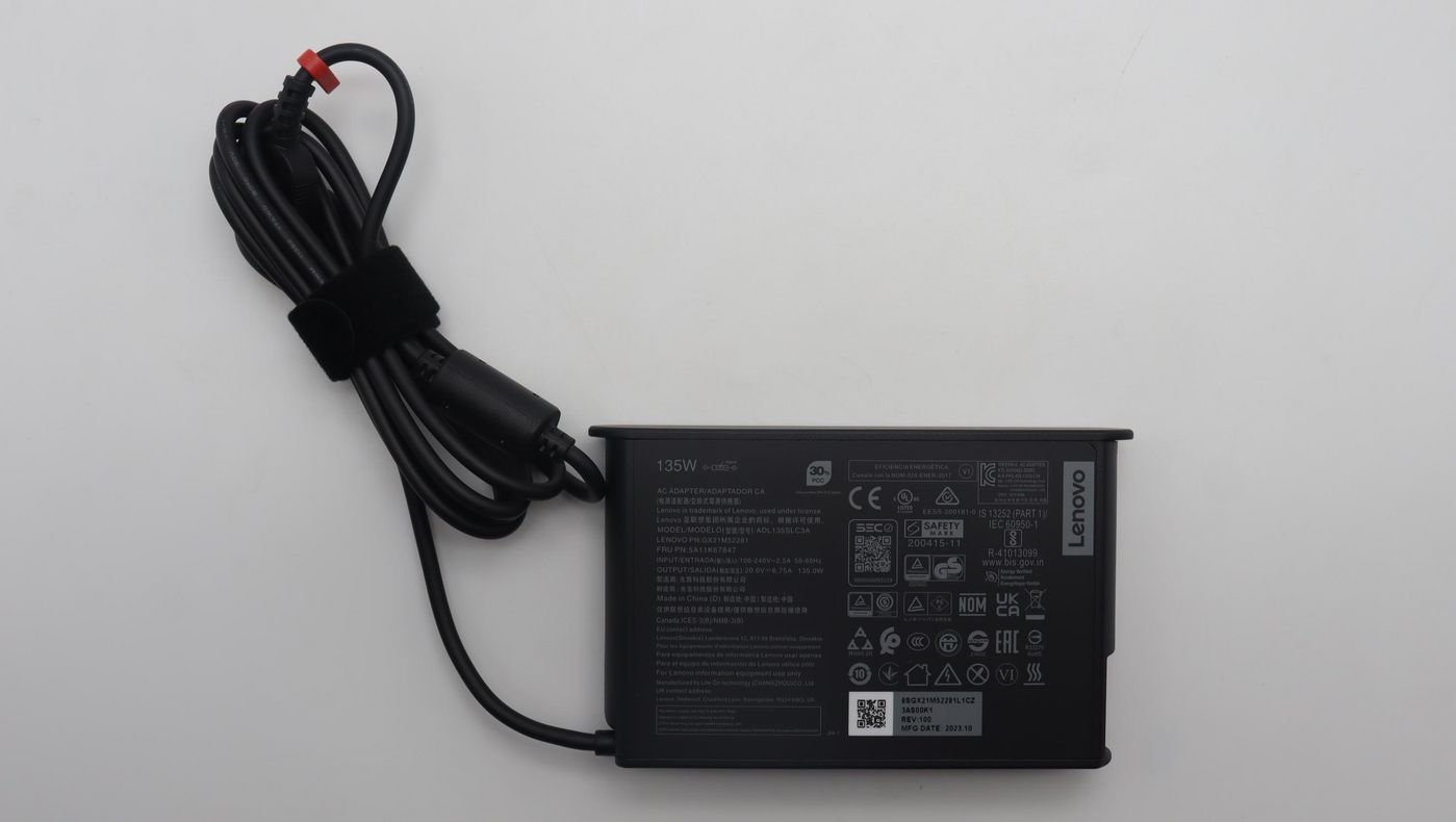 Img_36134961.jpg 135W Slim AC adapter for Lenovo ThinkPad laptops - Image 1