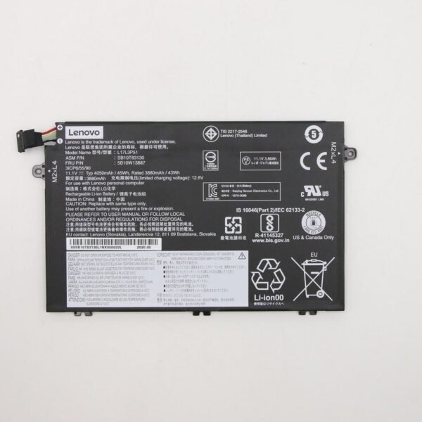 45Wh 3-cell Li-ion internal  battery 5B10W13887, Battery,  Lenovo