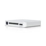 Compact  desktopwall-mountable,  professional-grade 8-port, Layer 3 Etherlighting PoE switch with (8) 10 GbE and