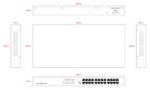 Unmanaged 24-Port Full  Gigabit Intelligent Ethernet  Switch 1U rack-mounted - Image 2