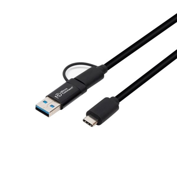 USB-C 3.2 Gen 1 Cable Cable,  1m with one USB 3.0 A  adapter, 20 X faster than USB 2.0, SuperSpeed+ data transmissions up to 10