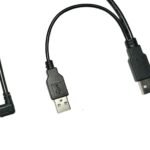 USB2.0 A male to USB2.0 A  male + Mini USB male splitter  cable for Wacom, 3.0m