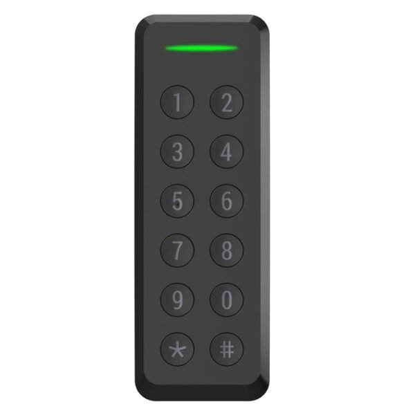 SCR-SKS G2 (Slim) RFID reader  OSDP with keypad, no display,  black