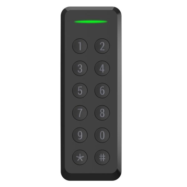 SCR-SKS G2 (Slim) RFID reader  OSDP with keypad, no display,  black