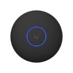 Ceiling-mounted 8-stream WiFi  7 AP with dedicated spectral  scanning radio and 10/5/2.5/1 GbE support. Black