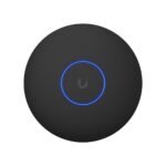 Ceiling-mounted 8-stream WiFi  7 AP with dedicated spectral  scanning radio and 10/5/2.5/1 GbE support. Black