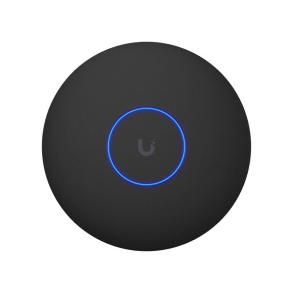 Ceiling-mounted 8-stream WiFi  7 AP with dedicated spectral  scanning radio and 10/5/2.5/1 GbE support. Black