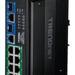 10-Port Industrial Gigabit  400W PoE++ DIN-Rail Switch
