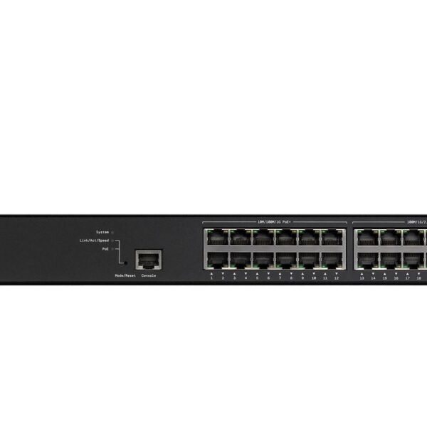 Managed L3 lite multi-Gigabit  PoE+ Access Switch, 12x 1GE  PoE+ 802.3at, 12x 2.5GE PoE+ 802.3at ports, 4x 10G SFP+ ports, 164 Gbps