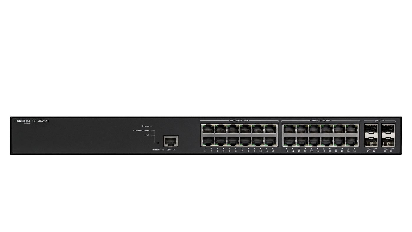 Img_36211327.jpg Managed L3 lite multi-Gigabit PoE+ Access Switch, 12x 1GE PoE+ 802.3at, 12x 2.5GE PoE+ 802.3at ports, 4x 10G SFP+ ports, 164 Gbps - Image 1