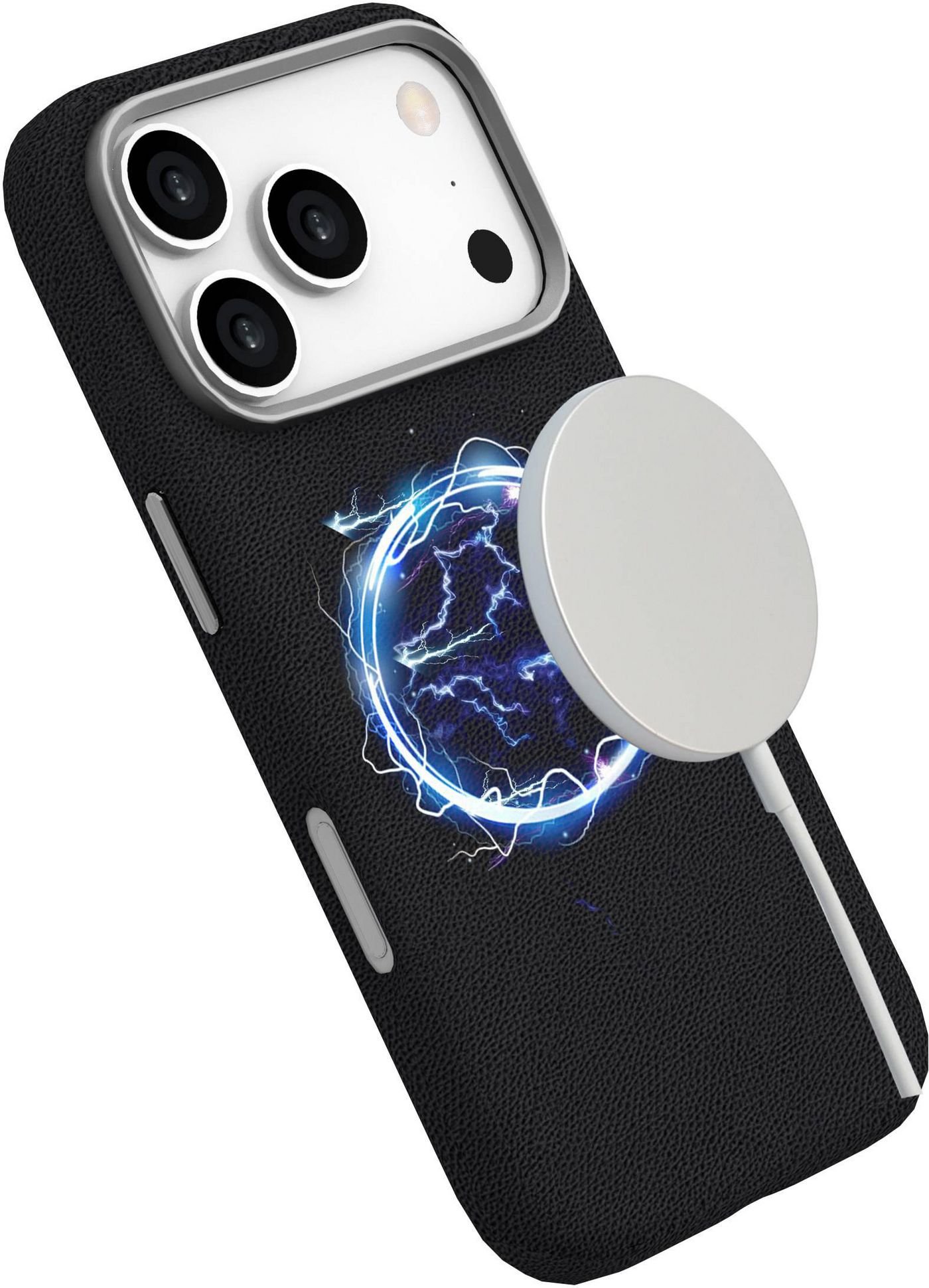 Img_36227591.jpg INFINITE (GRS) VENICE iPhone 17 Pro Black PU Leather Magnetic Cover. Material: 65% (GRS) recycled PC and 21% (GRS) recycled TPU - Image 1