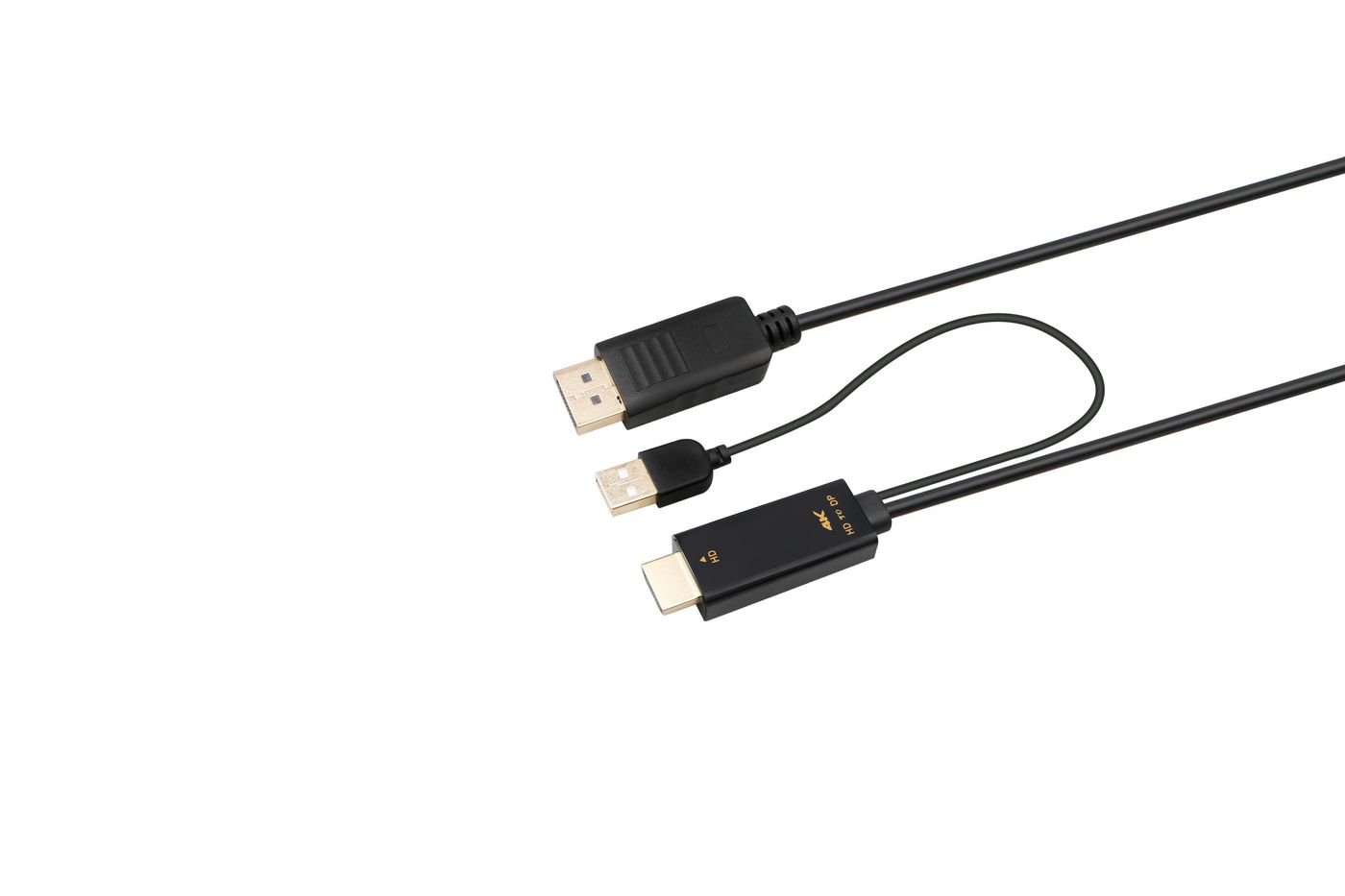 Img_36257723.jpg HDMI to DisplayPort Converter Cable, Converts HDMI to DP, 2meter Supports HDMI up to 4K (4096x2160@30Hz), with additional USB to amplify - Image 1
