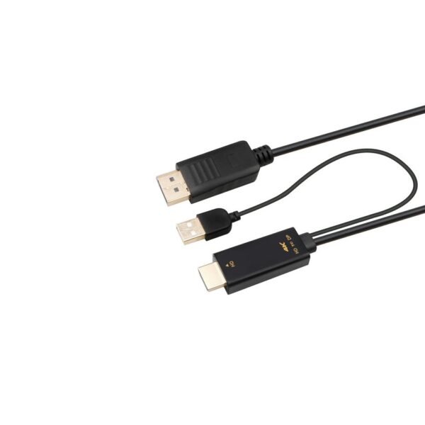 HDMI to DisplayPort Converter Cable, Converts HDMI to DP, 3  meter Supports HDMI up to 4K (4096x2160@60Hz), with additional USB to amplify