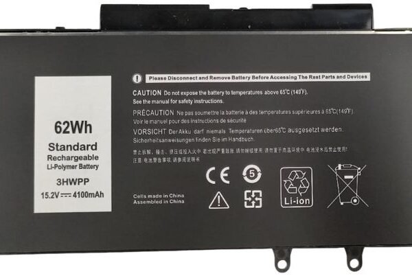Laptop Battery for Dell  62.32Wh 15.2V 4100mAh 63.08Wh  Li-Polymer 15.2V 4150mAh Black for DELL Notebook, Laptop Latitude 5401,