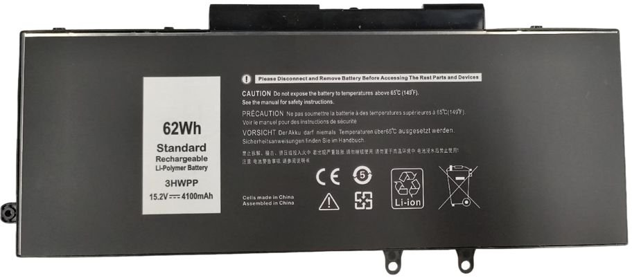 Img_36257745.jpg Laptop Battery for Dell 62.32Wh 15.2V 4100mAh 63.08Wh Li-Polymer 15.2V 4150mAh Black for DELL Notebook, Laptop Latitude 5401, - Image 1