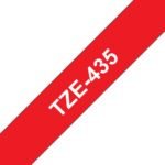 Tape White on Red 12mm TZe-435, TZ, 8 m, Box, 1.2 cm