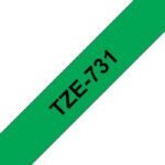Tape Black on Green 12mm