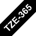 Tape White on Black 36mm TZE-365, TZe, Presentation  box, 8 m, 3.6 cm